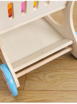 Großhandel B2B Kinder Einkaufswagen aus Holz Spielzeugwagen